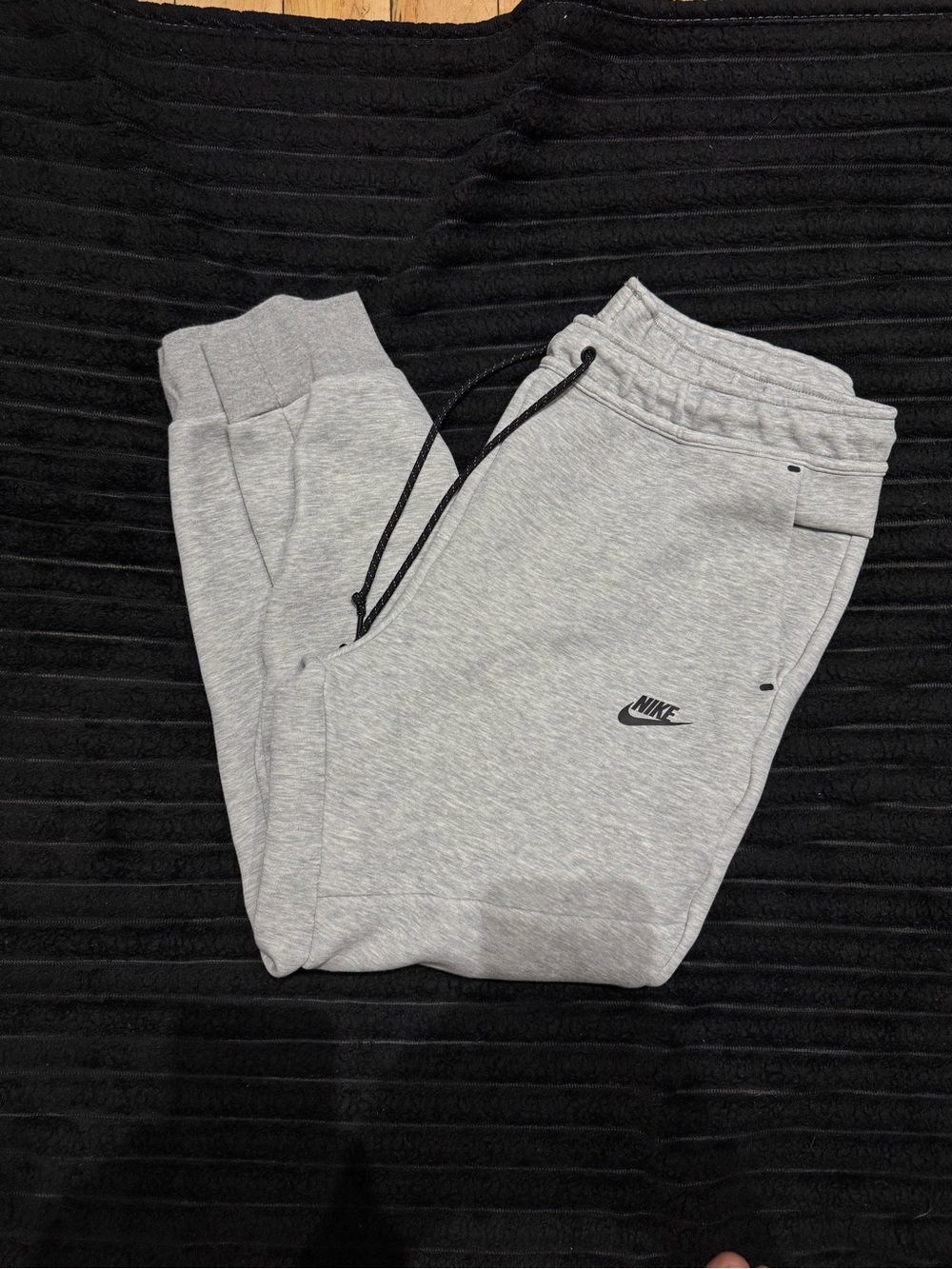 Nike Heather Gray Sweatpants with Black & Red Label